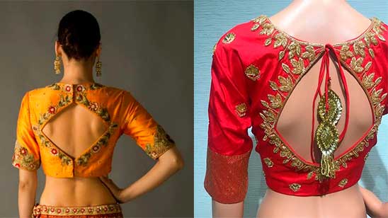 embroidery blouse back neck designs